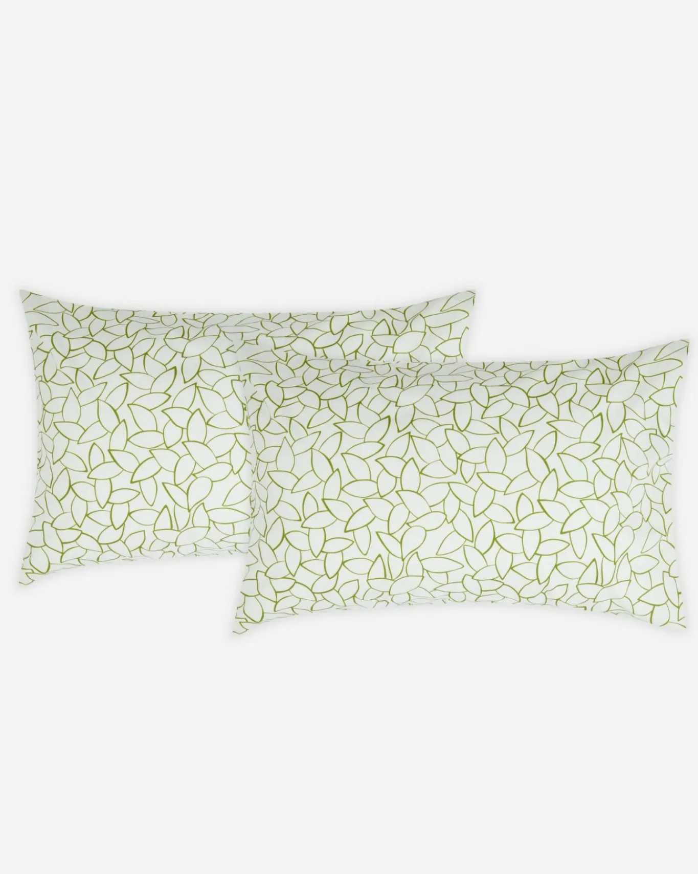 200 Thread Count Cotton Mini Leaves Pillowcase Pair*Jasper Conran New