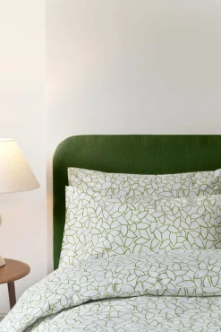 200 Thread Count Cotton Mini Leaves Pillowcase Pair*Jasper Conran Sale