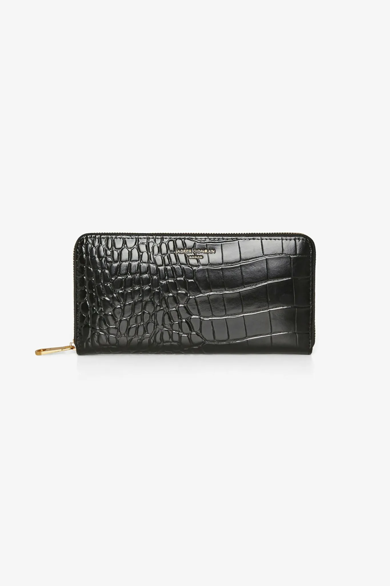 Alexis Leather Large Croc Zip Round Purse*Jasper Conran Flash Sale
