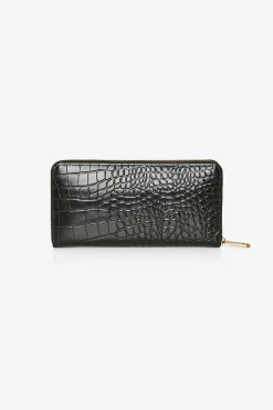 Alexis Leather Large Croc Zip Round Purse*Jasper Conran Flash Sale