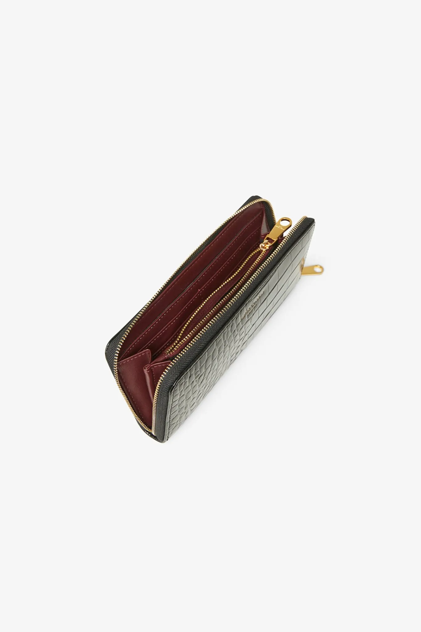 Alexis Leather Large Croc Zip Round Purse*Jasper Conran Flash Sale
