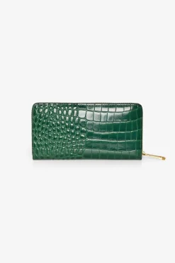 Alexis Leather Large Croc Zip Round Purse*Jasper Conran Flash Sale