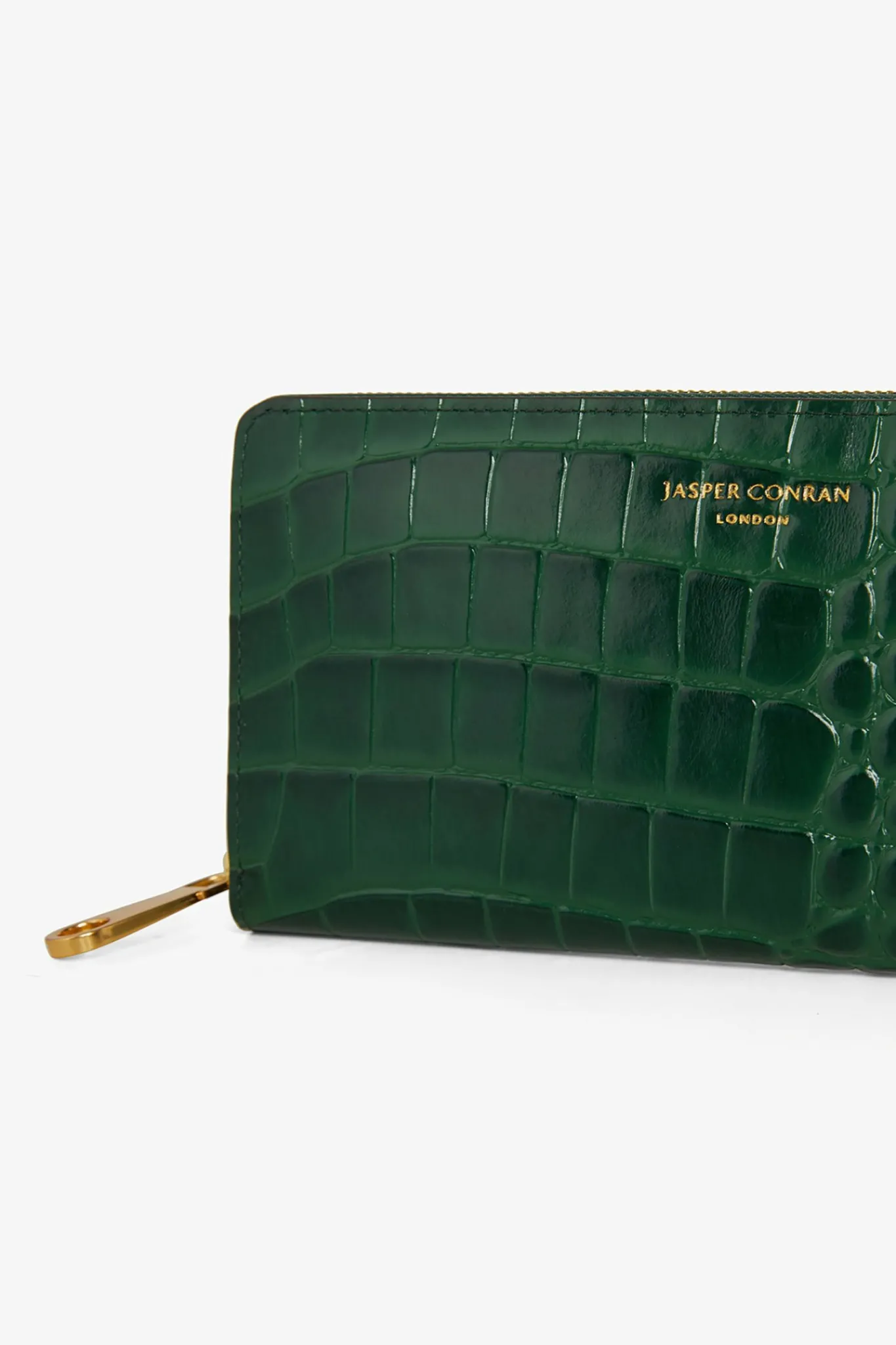 Alexis Leather Large Croc Zip Round Purse*Jasper Conran Flash Sale