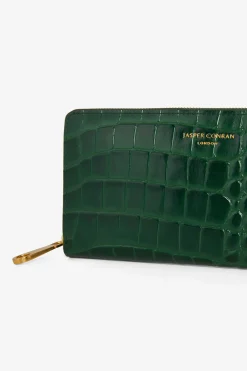 Alexis Leather Large Croc Zip Round Purse*Jasper Conran Cheap