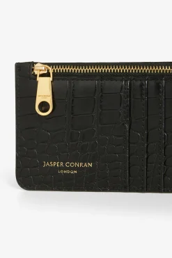 Amber Croc Zip Coin & Card Holder*Jasper Conran New