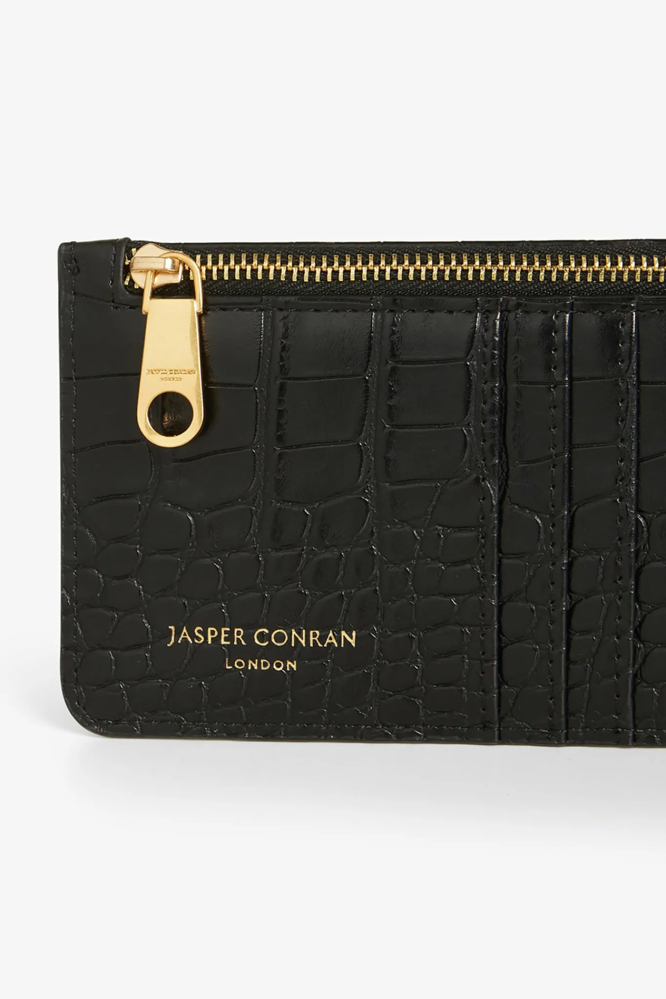 Amber Croc Zip Coin & Card Holder*Jasper Conran New