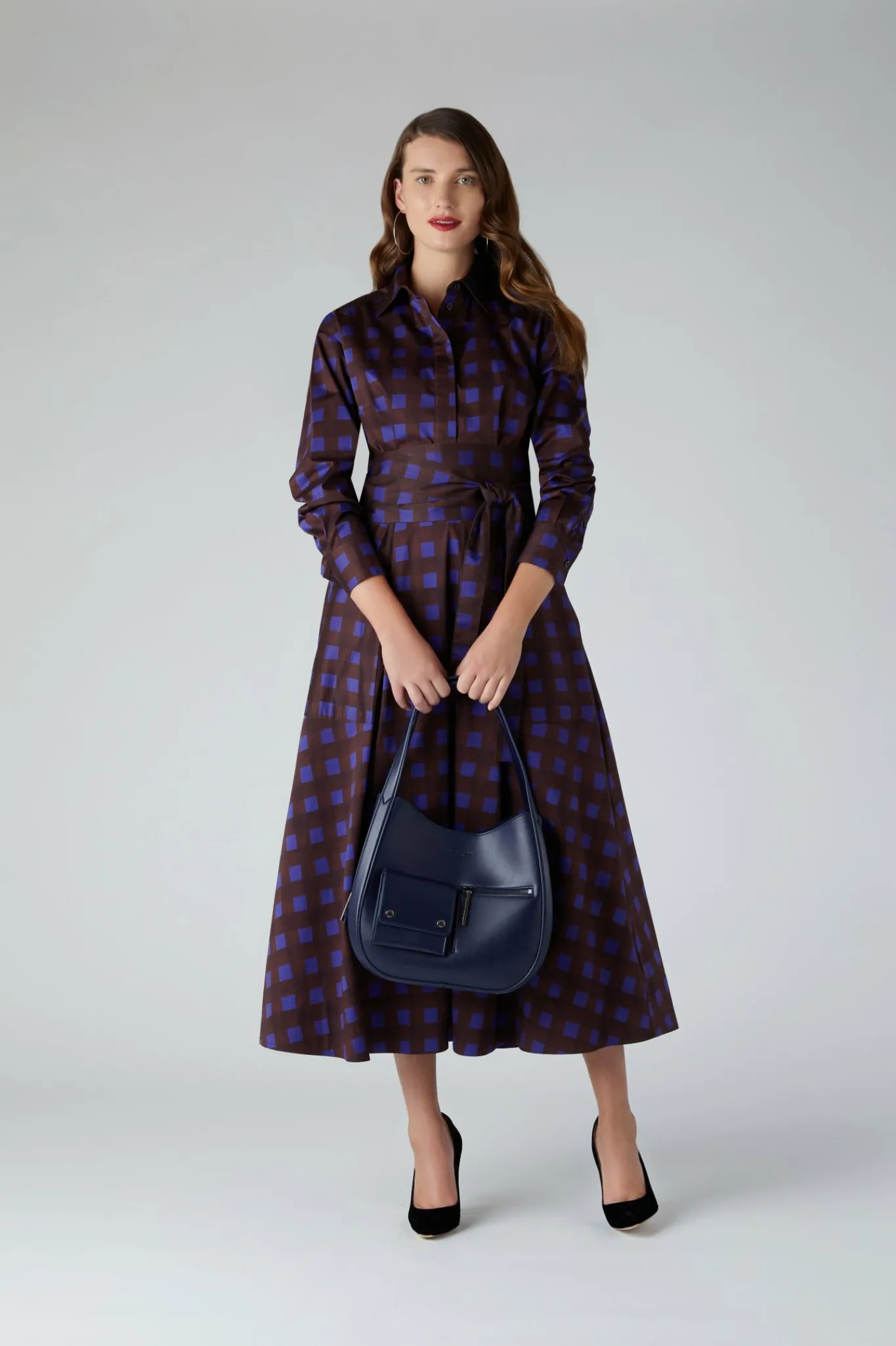 Blythe Checkered Full Skirt Shirt Dress*Jasper Conran Flash Sale