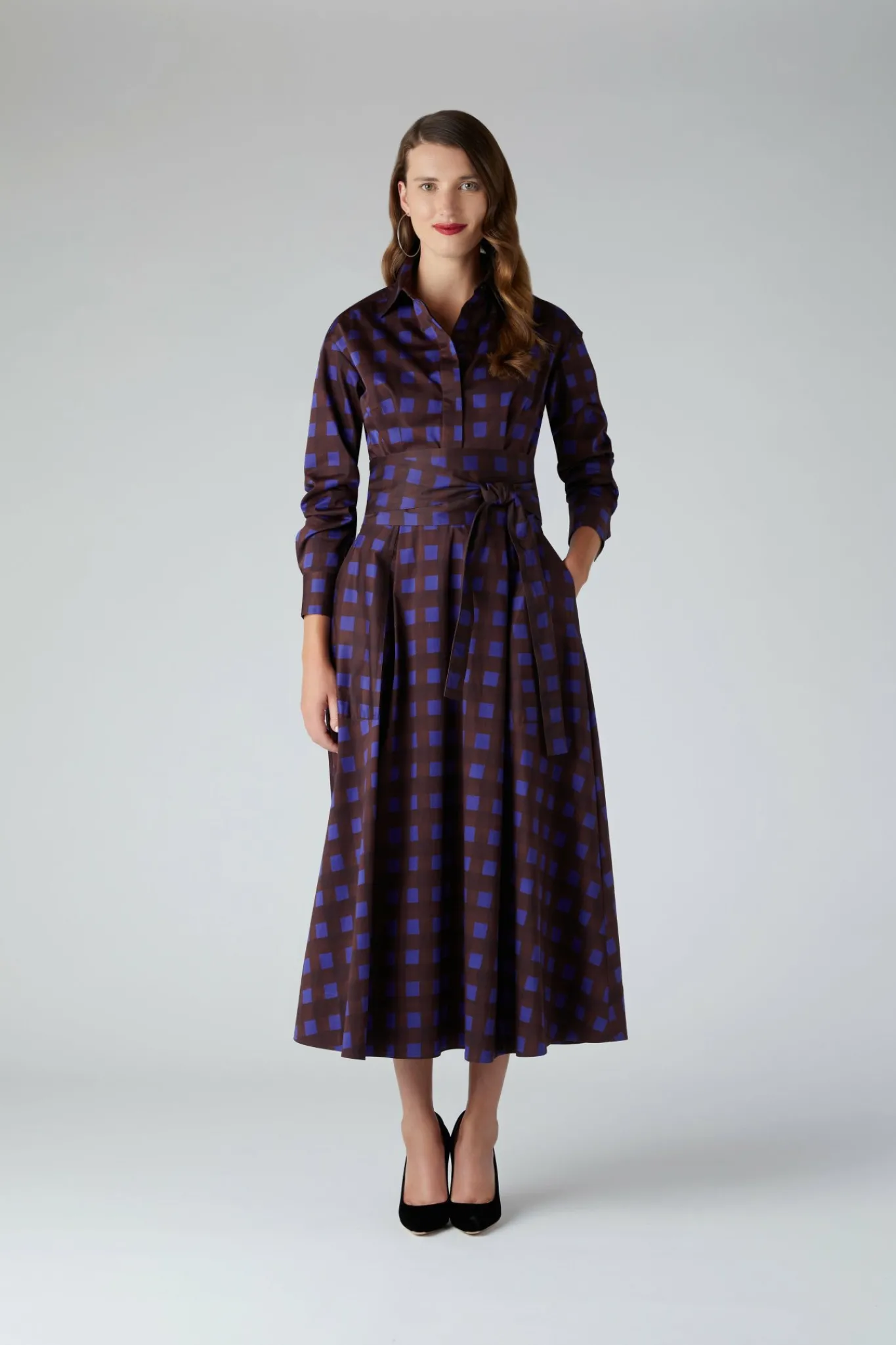 Blythe Checkered Full Skirt Shirt Dress*Jasper Conran Flash Sale