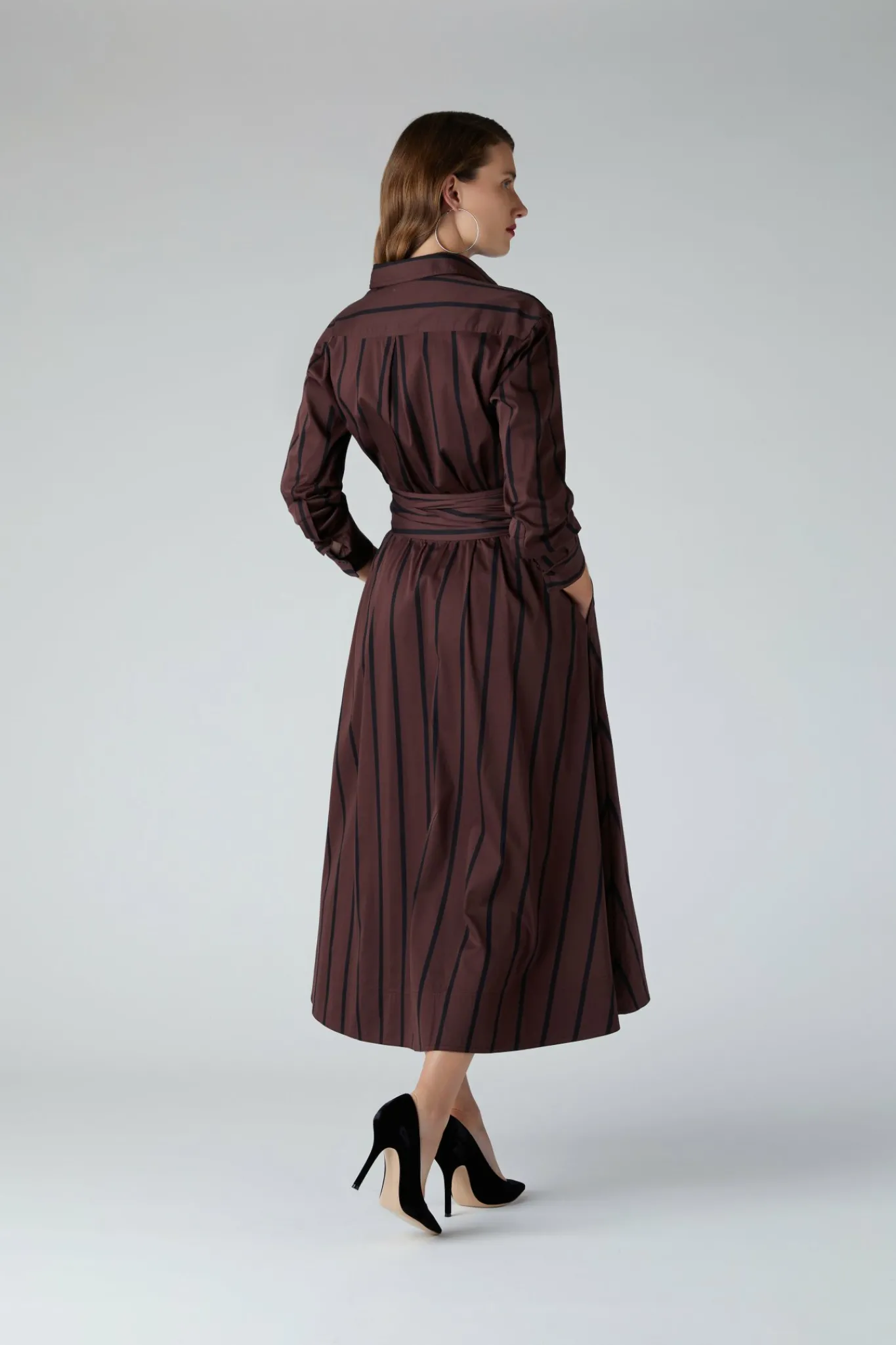 Blythe Stripe Full Skirt Shirt Dress*Jasper Conran New
