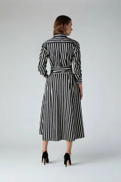 Blythe Stripe Full Skirt Shirt Dress*Jasper Conran New