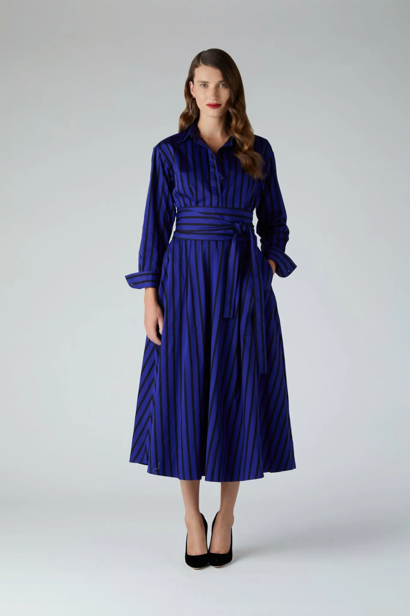 Blythe Stripe Full Skirt Shirt Dress*Jasper Conran Fashion