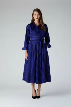 Blythe Stripe Full Skirt Shirt Dress*Jasper Conran Sale