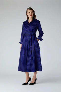Blythe Stripe Full Skirt Shirt Dress*Jasper Conran Sale