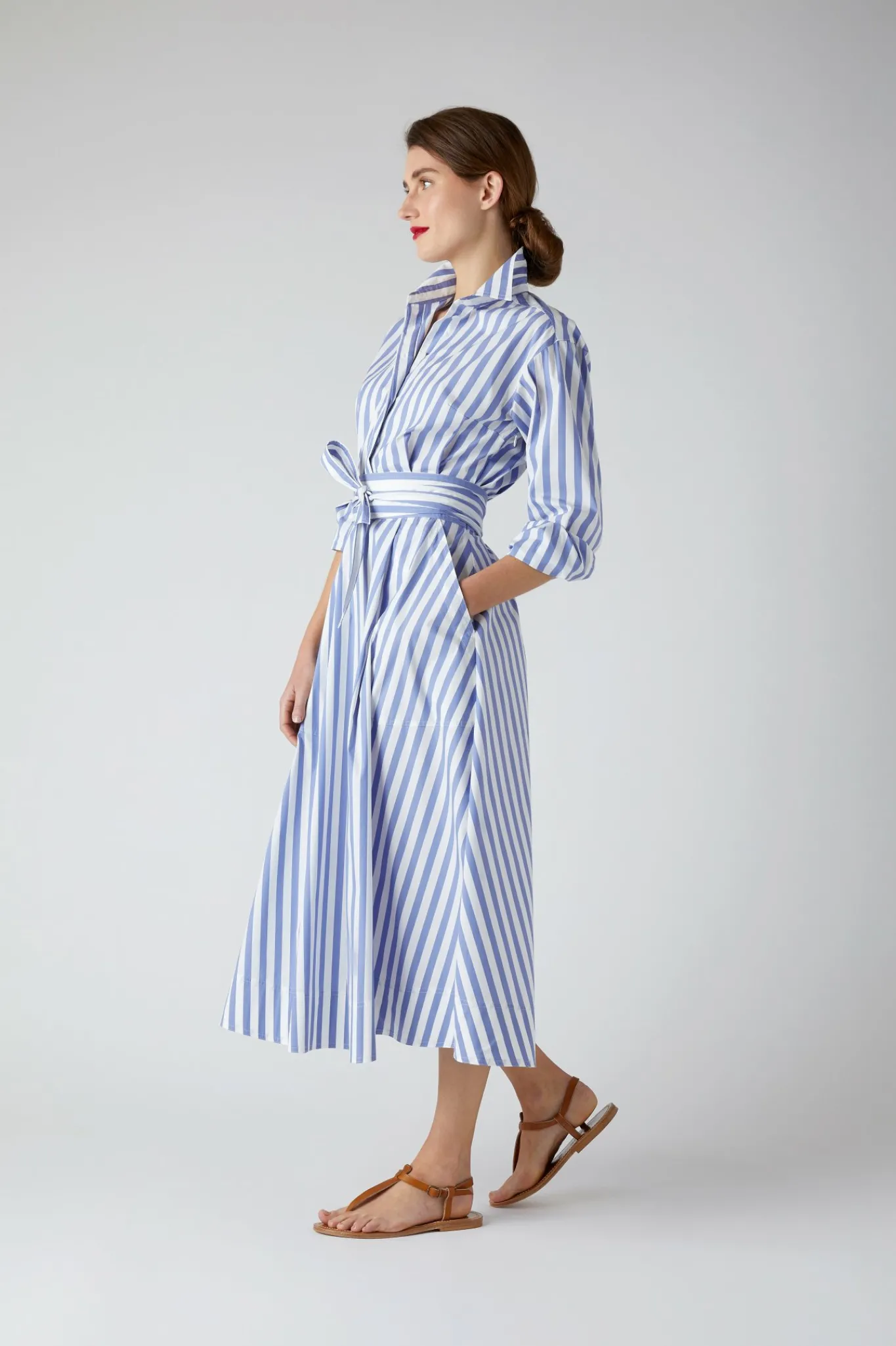 Blythe Striped Full Skirt Shirt Dress*Jasper Conran Online