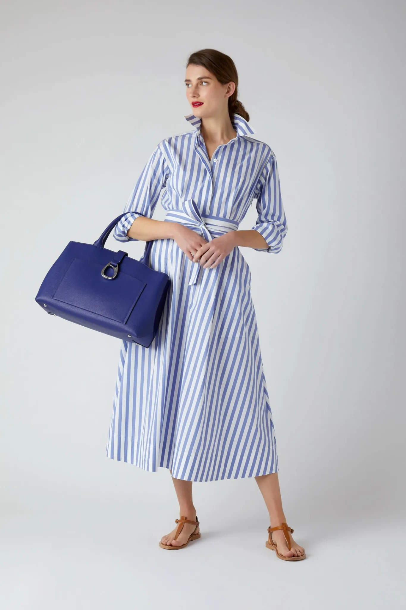 Blythe Striped Full Skirt Shirt Dress*Jasper Conran Online