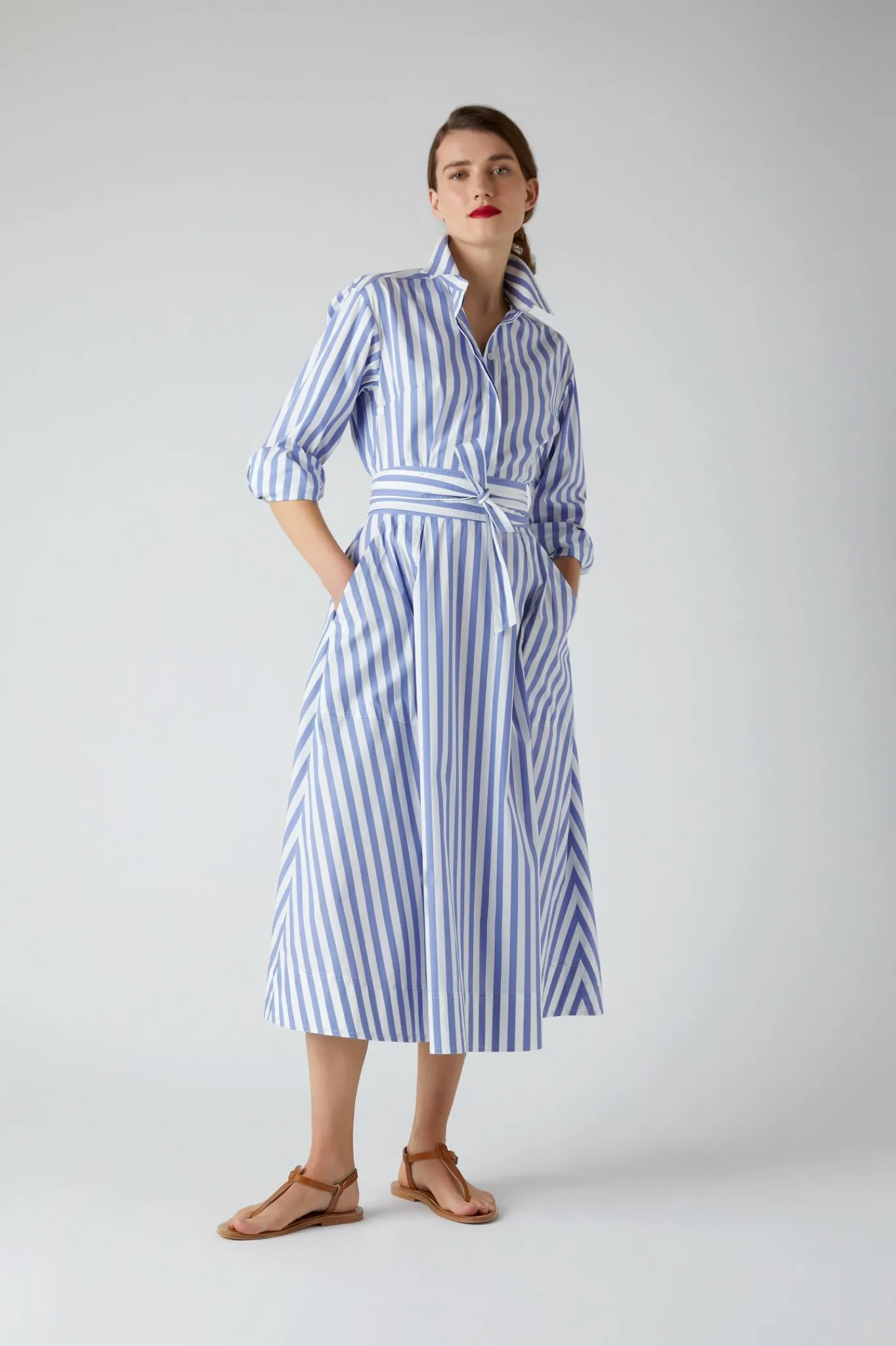 Blythe Striped Full Skirt Shirt Dress*Jasper Conran Shop