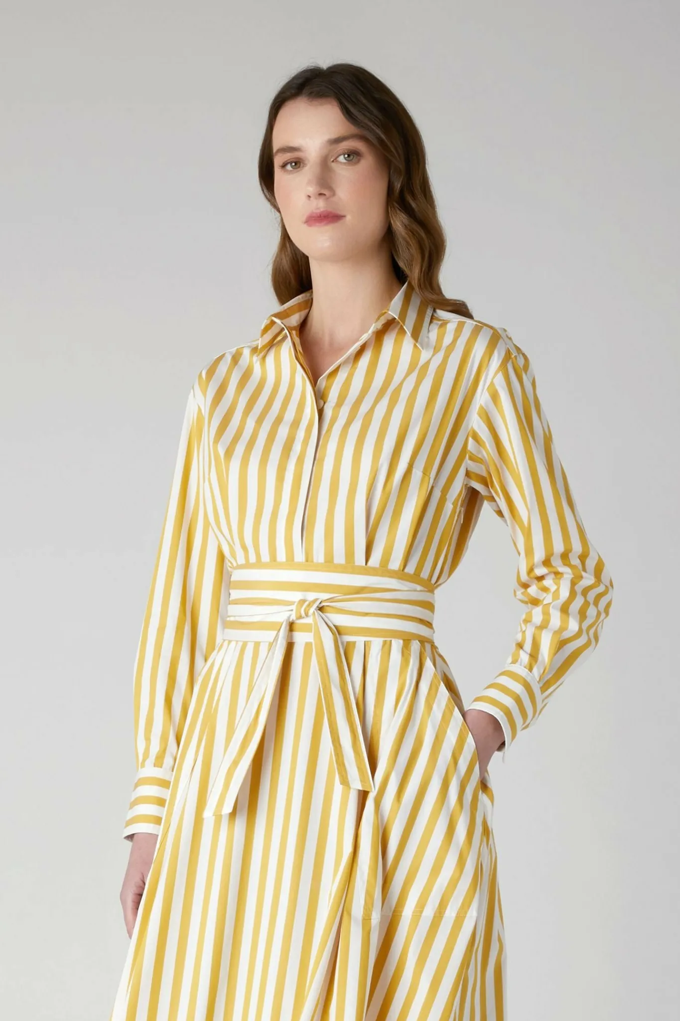 Blythe Striped Full Skirt Shirt Dress*Jasper Conran Sale