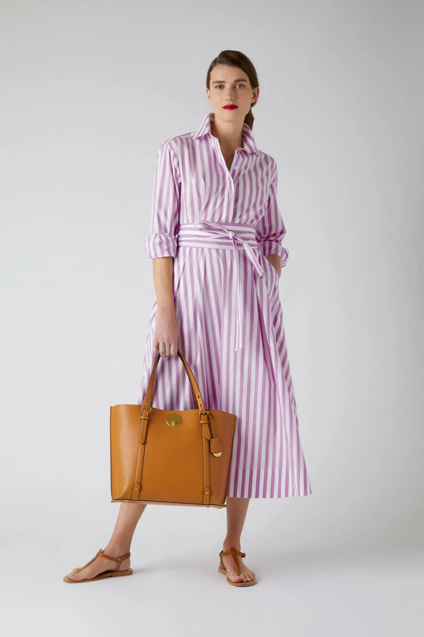 Blythe Striped Full Skirt Shirt Dress*Jasper Conran Sale