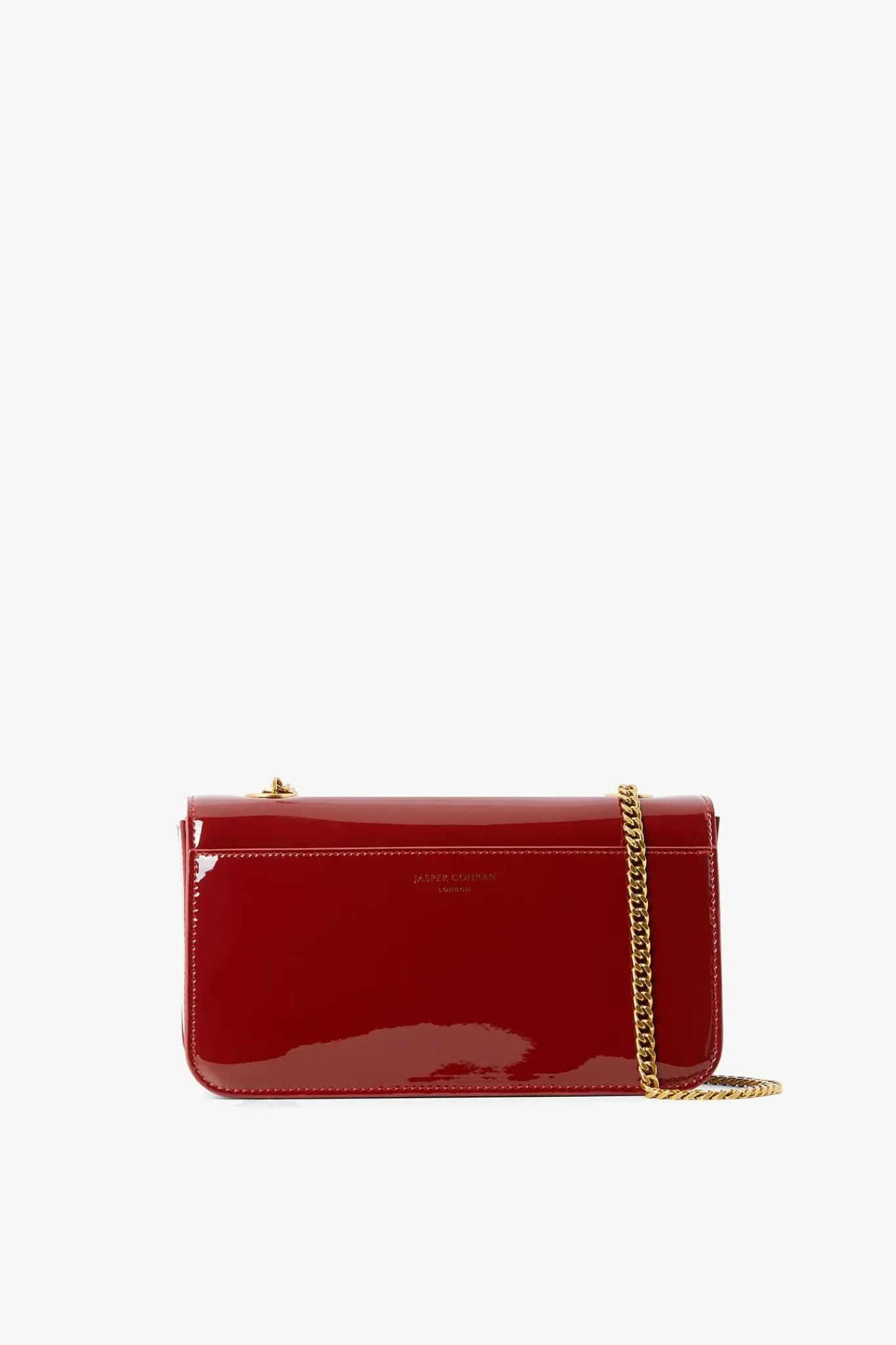 Celia Leather Patent Chain Strap Evening Bag*Jasper Conran New