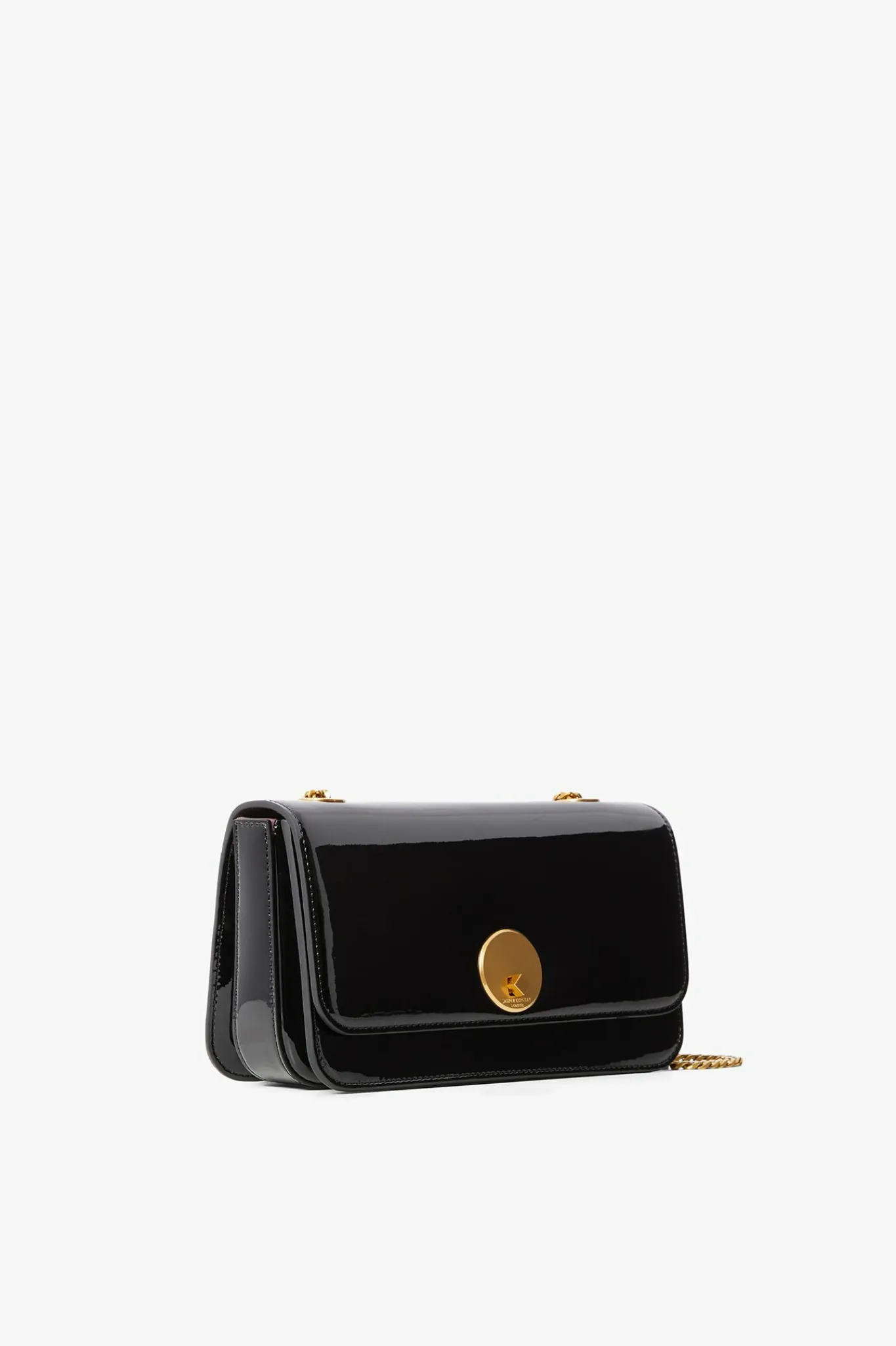 Celia Leather Patent Chain Strap Evening Bag*Jasper Conran New