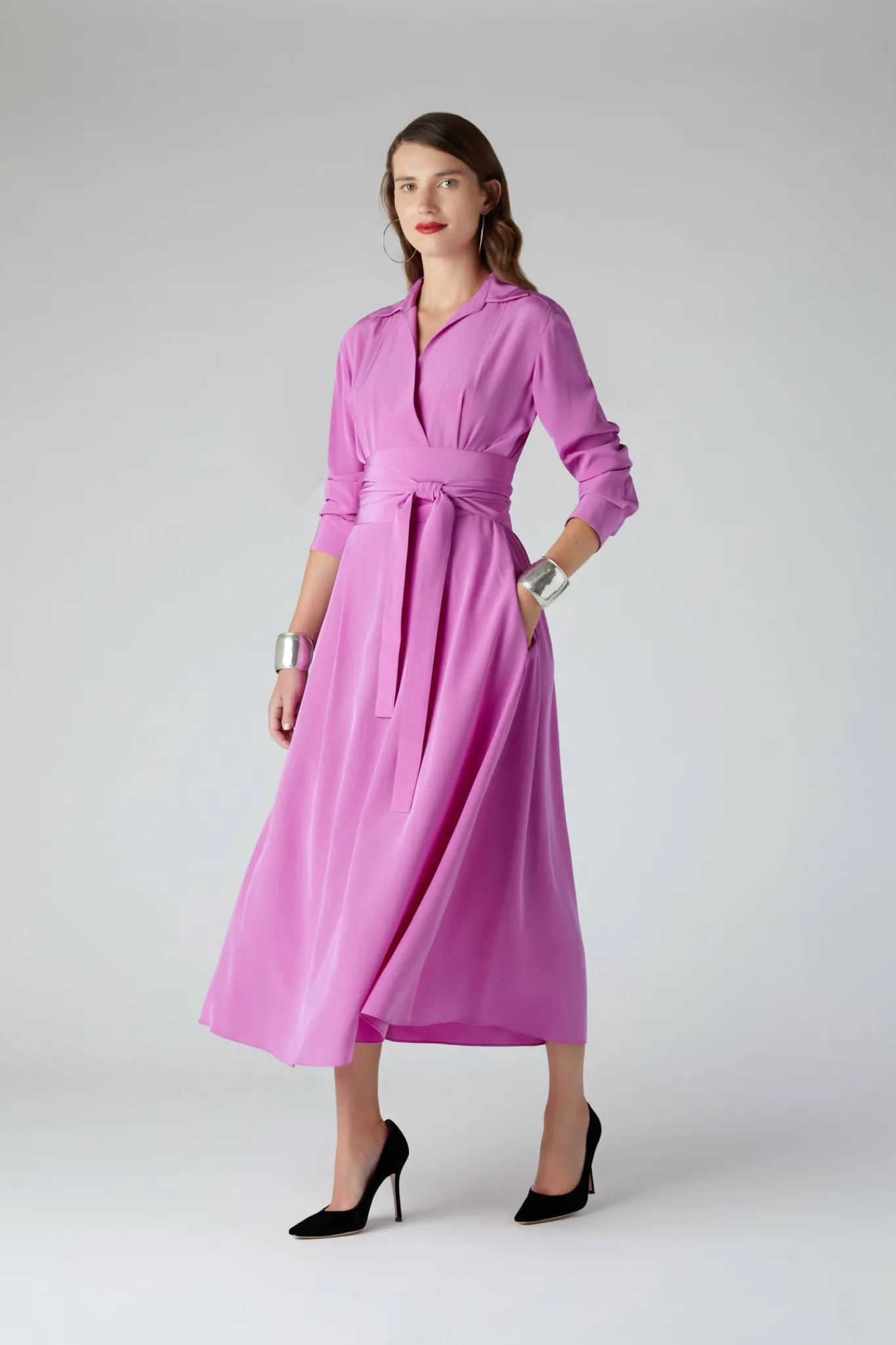 Celia Silk Full Skirt Shirt Dress*Jasper Conran Best