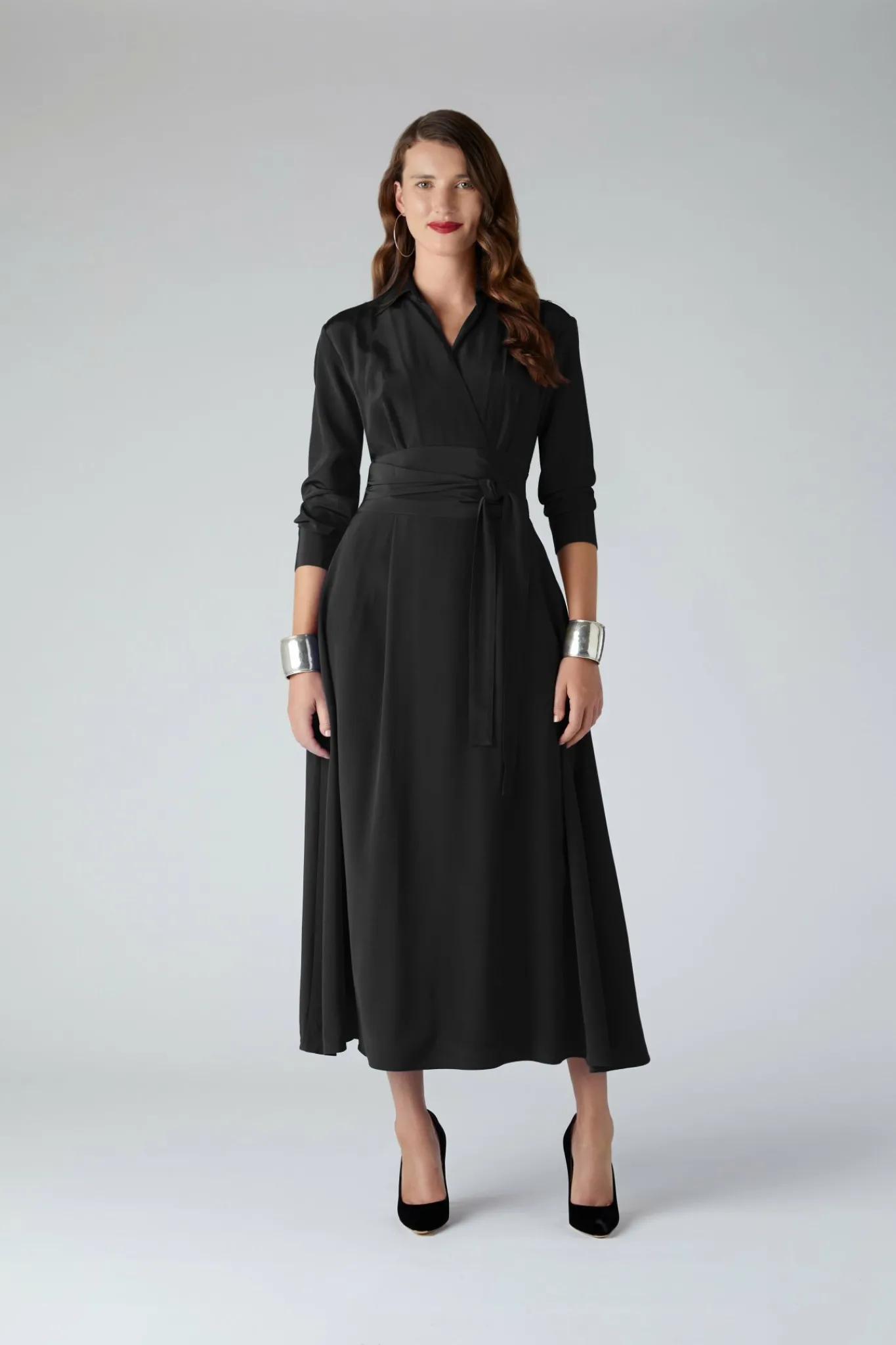 Celia Silk Full Skirt Shirt Dress*Jasper Conran Best