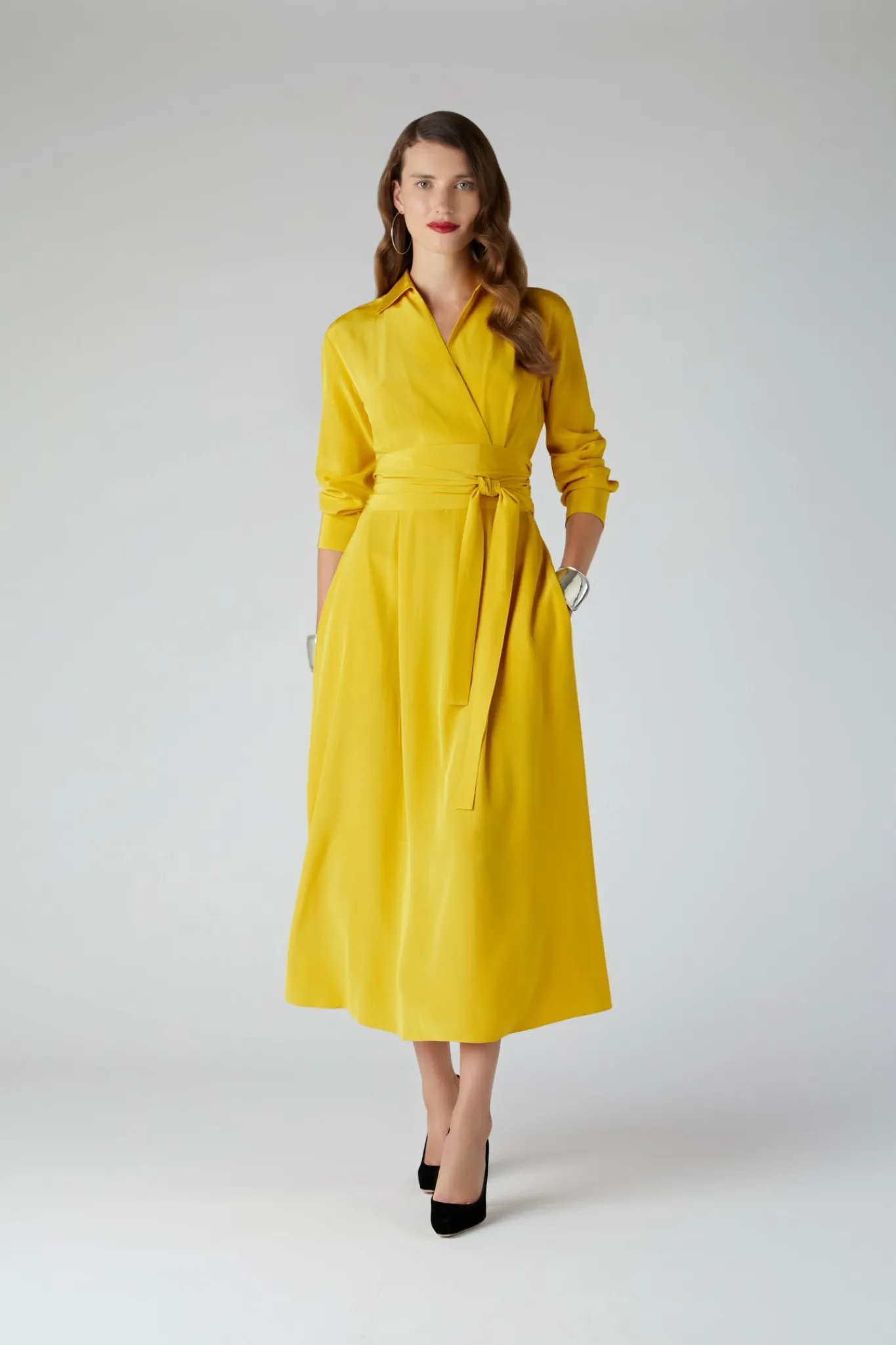 Celia Silk Full Skirt Shirt Dress*Jasper Conran Best