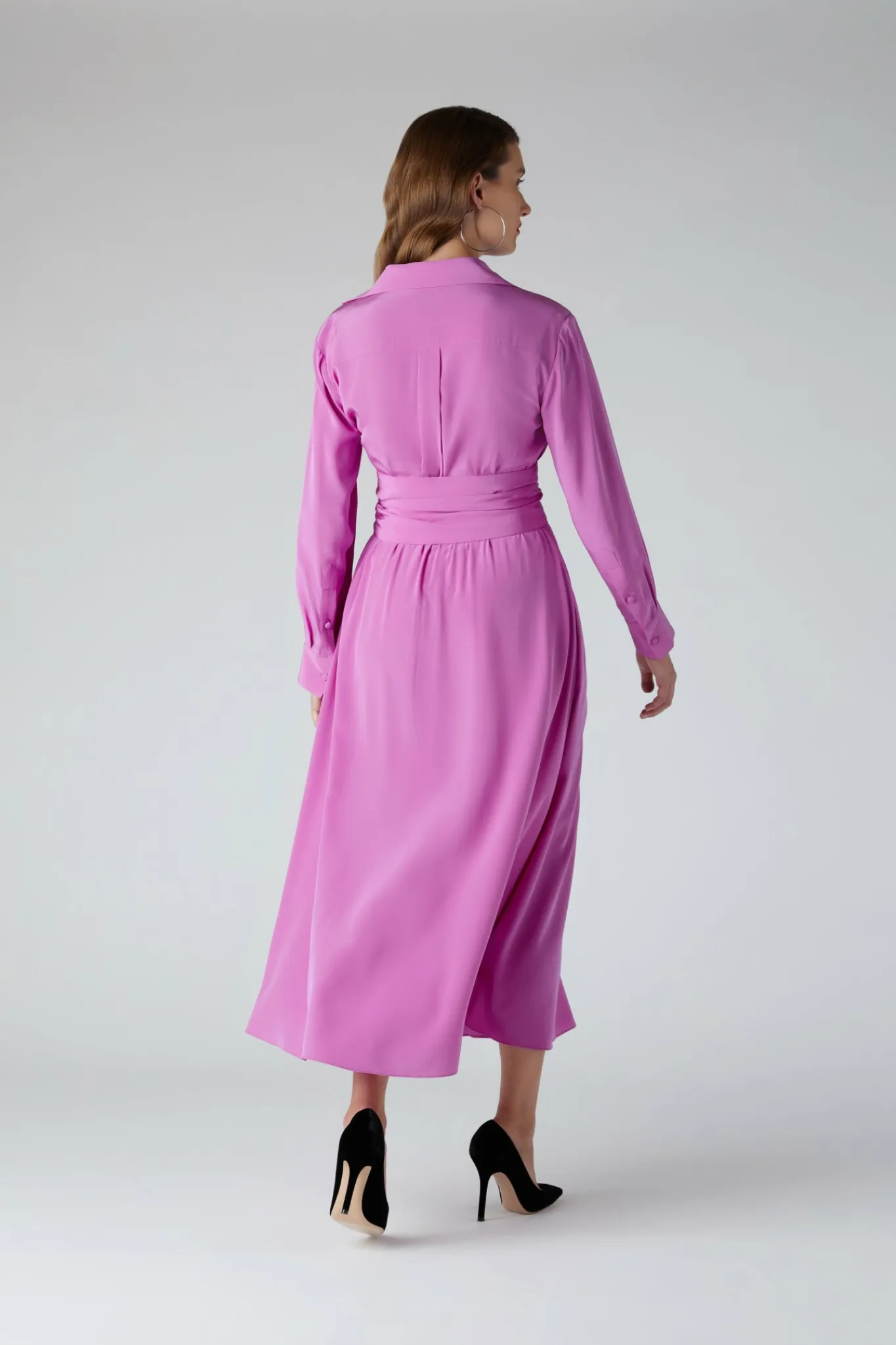 Celia Silk Full Skirt Shirt Dress*Jasper Conran Best