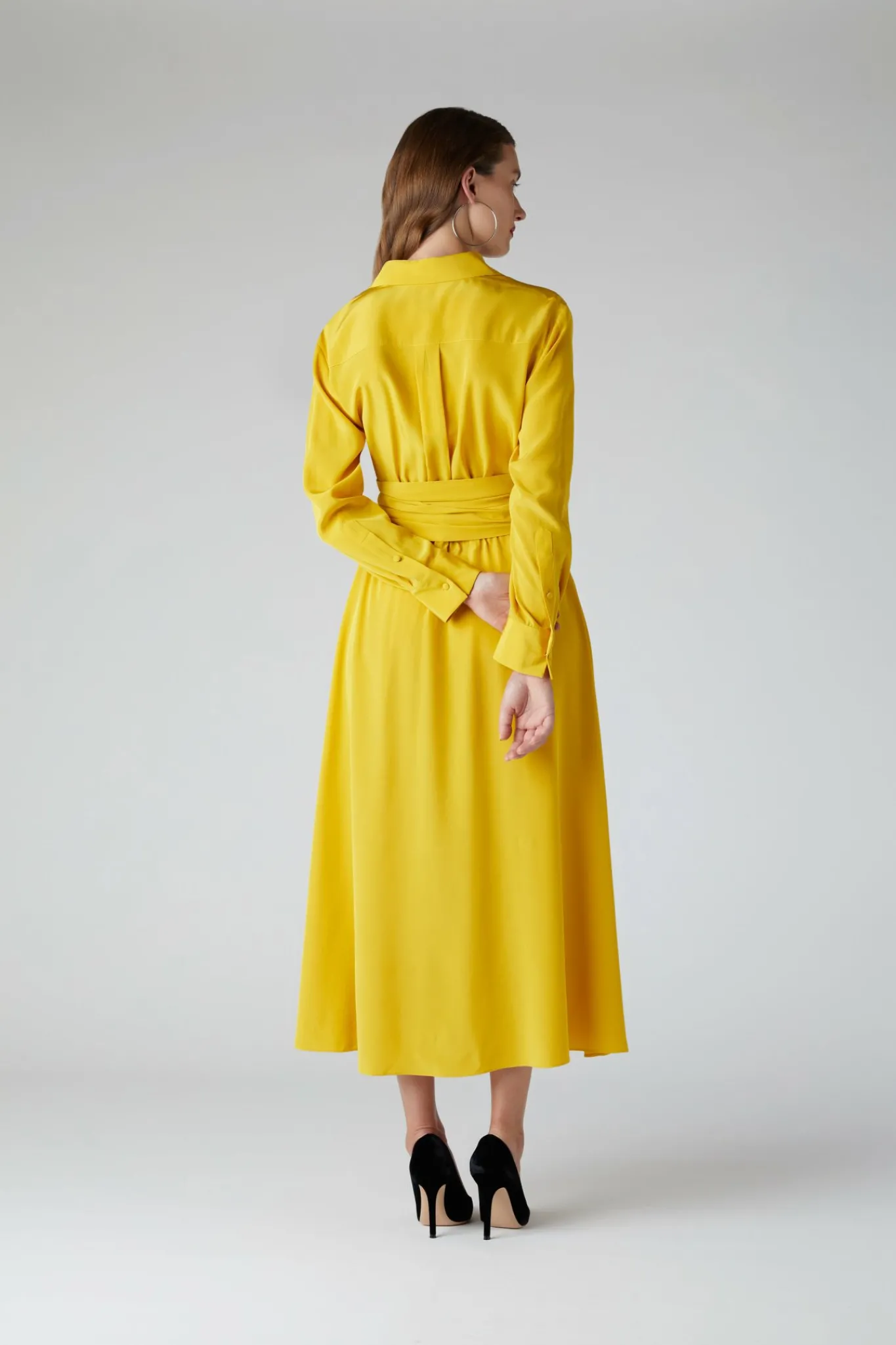 Celia Silk Full Skirt Shirt Dress*Jasper Conran Best