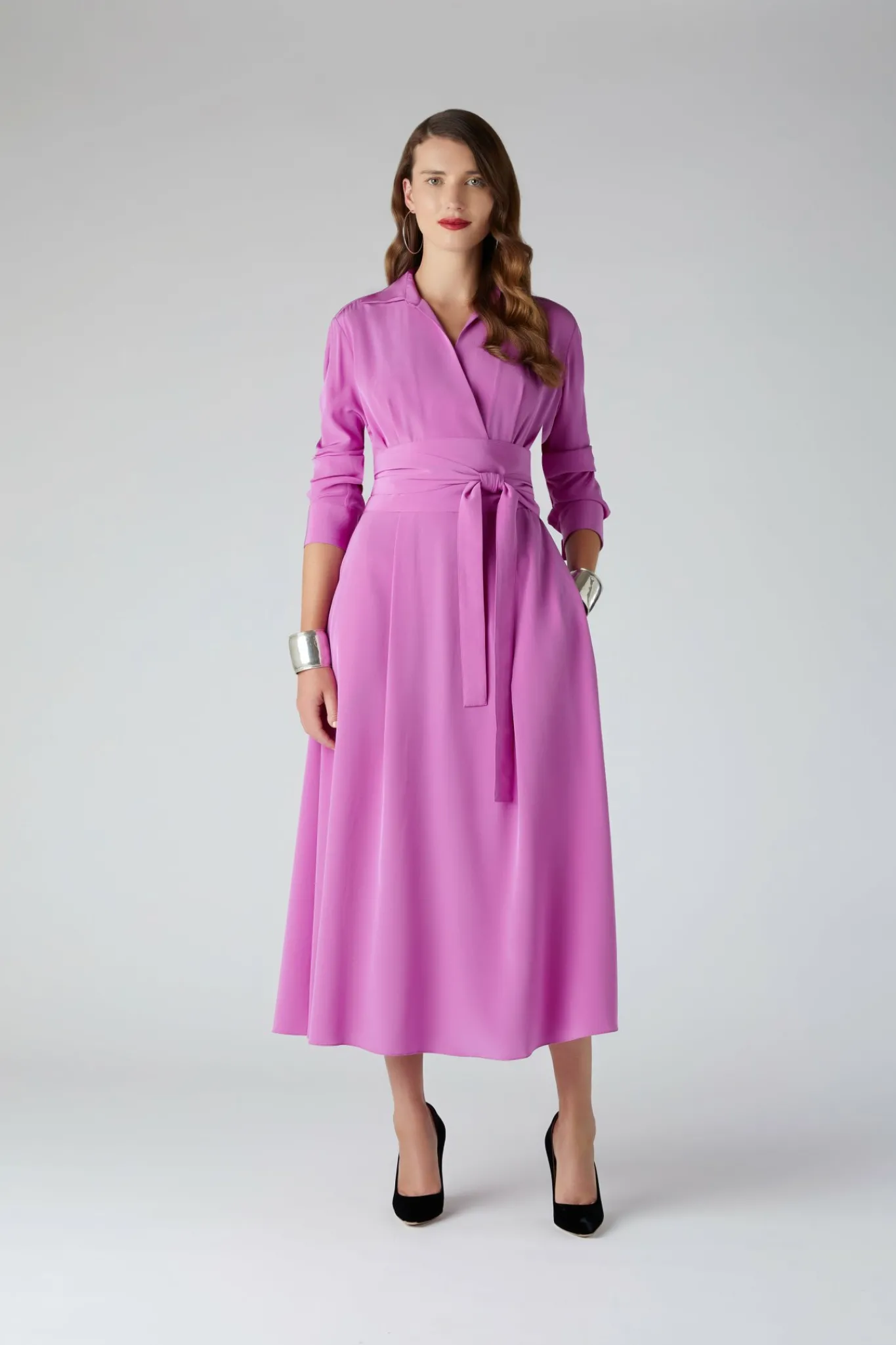 Celia Silk Full Skirt Shirt Dress*Jasper Conran Best
