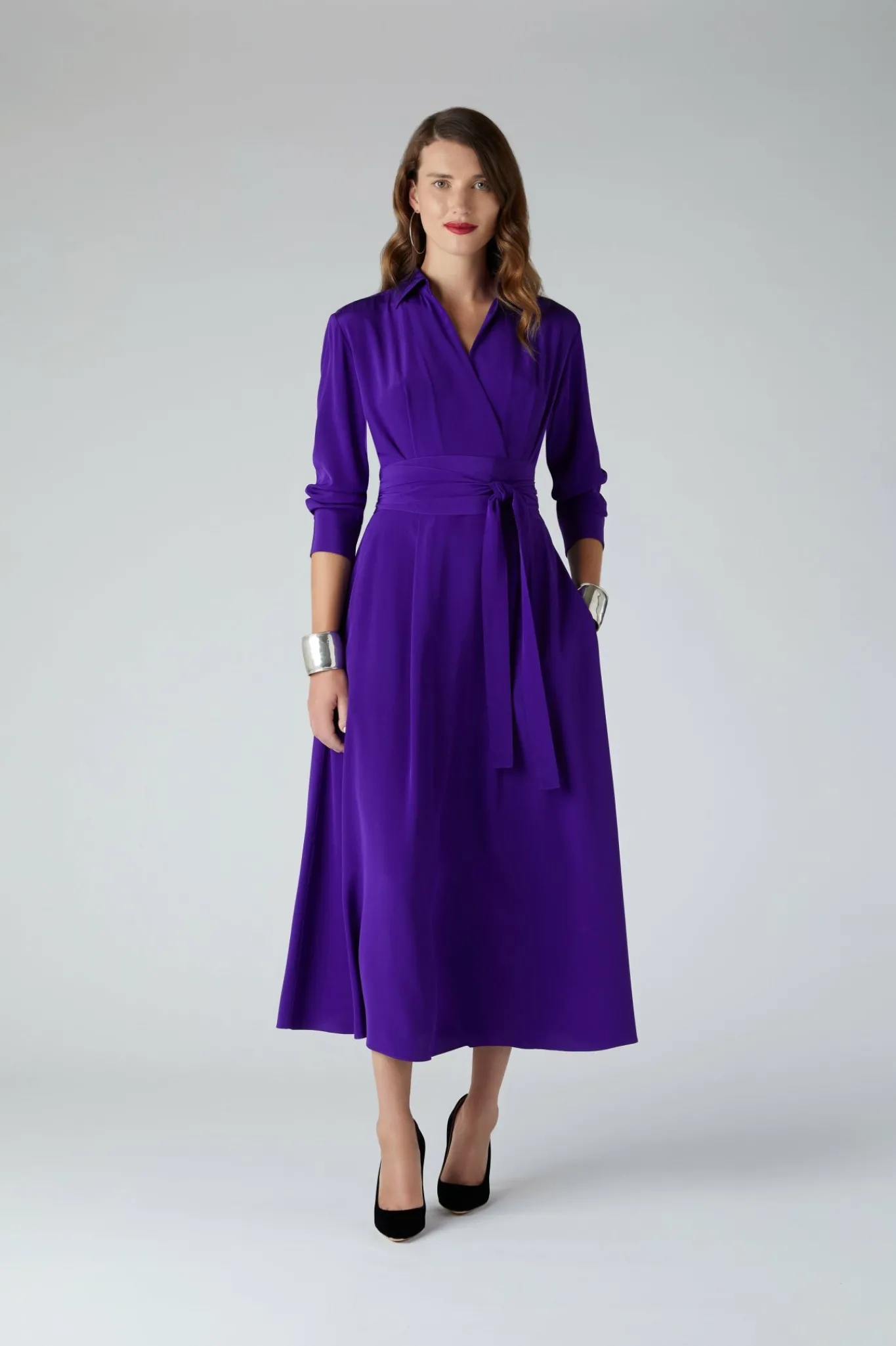 Celia Silk Full Skirt Shirt Dress*Jasper Conran Clearance