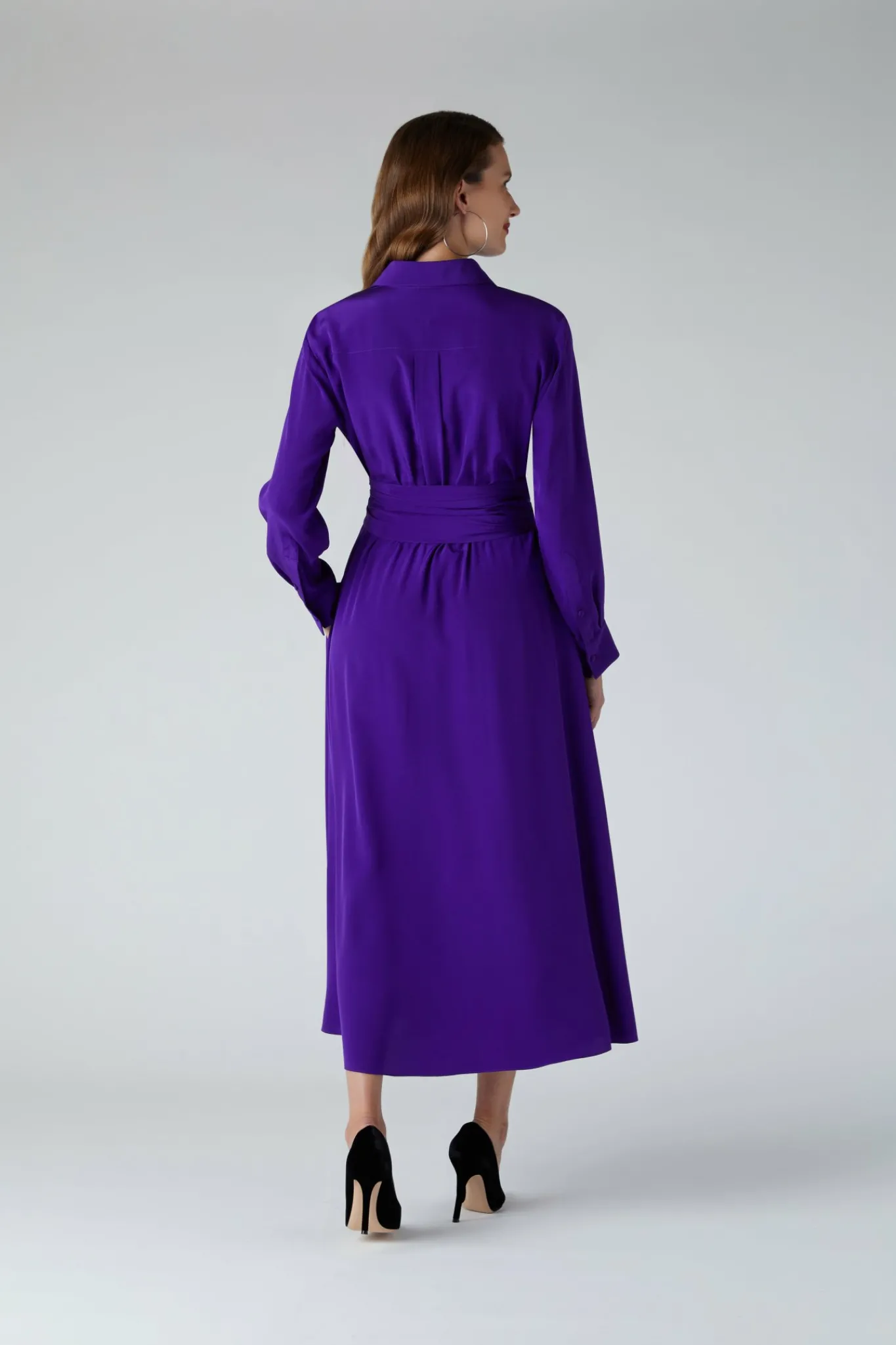 Celia Silk Full Skirt Shirt Dress*Jasper Conran Clearance