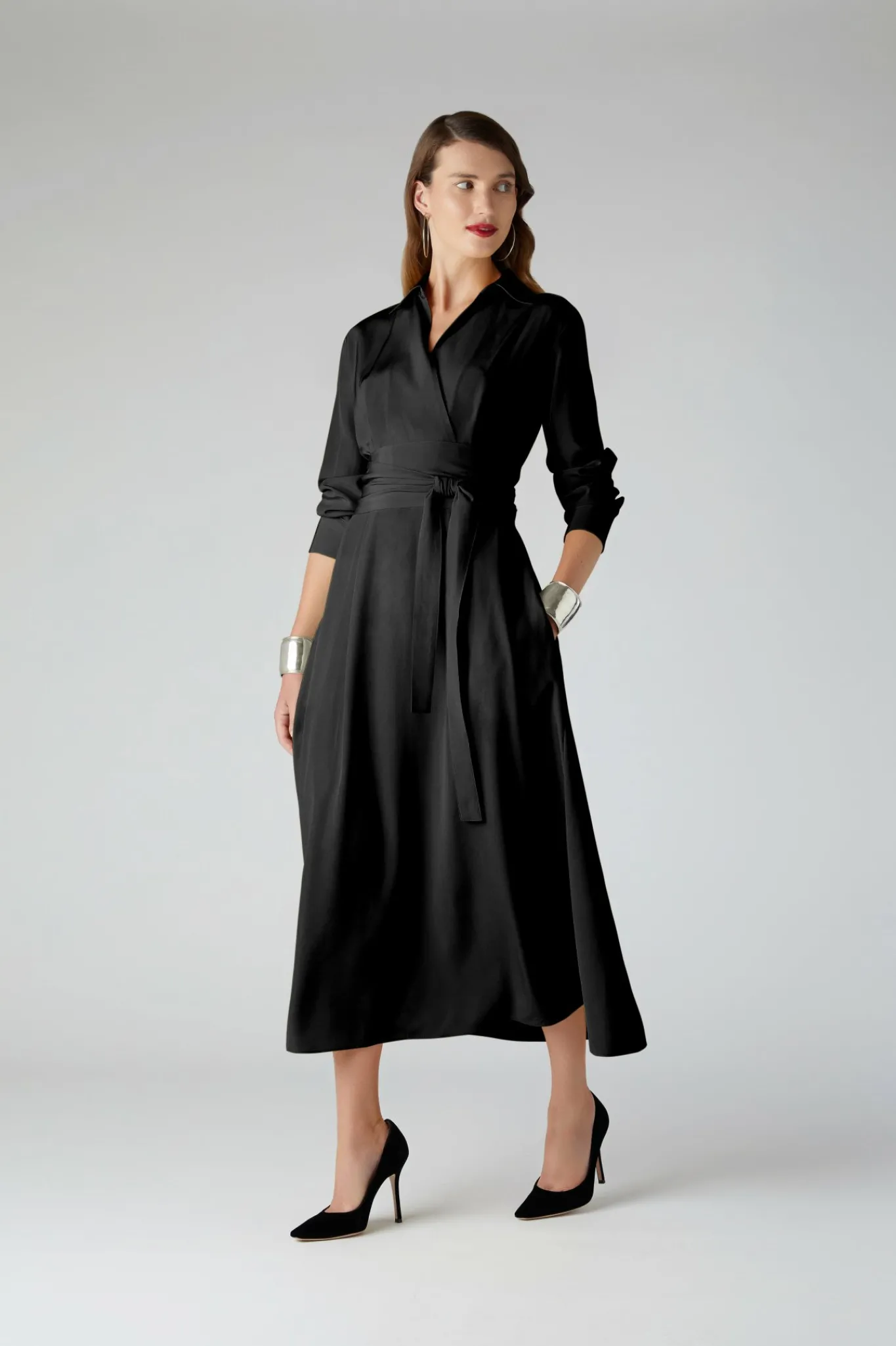 Celia Silk Full Skirt Shirt Dress*Jasper Conran Clearance