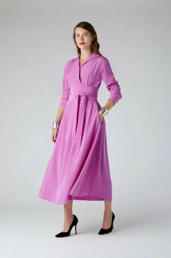 Celia Silk Full Skirt Shirt Dress*Jasper Conran New