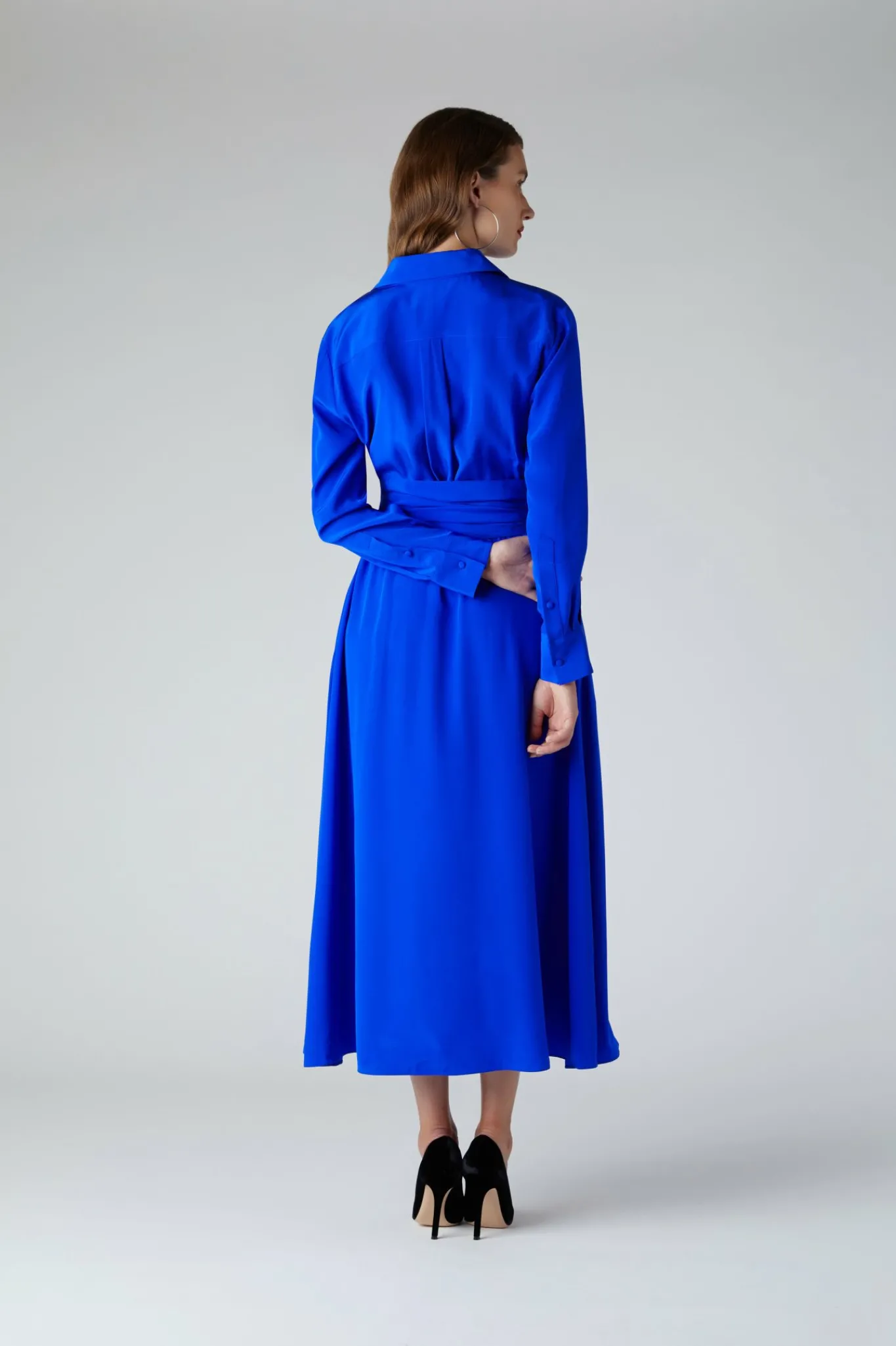 Celia Silk Full Skirt Shirt Dress*Jasper Conran New