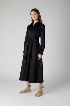 Clemence Collared A-Line Dress With Obi Belt*Jasper Conran Cheap