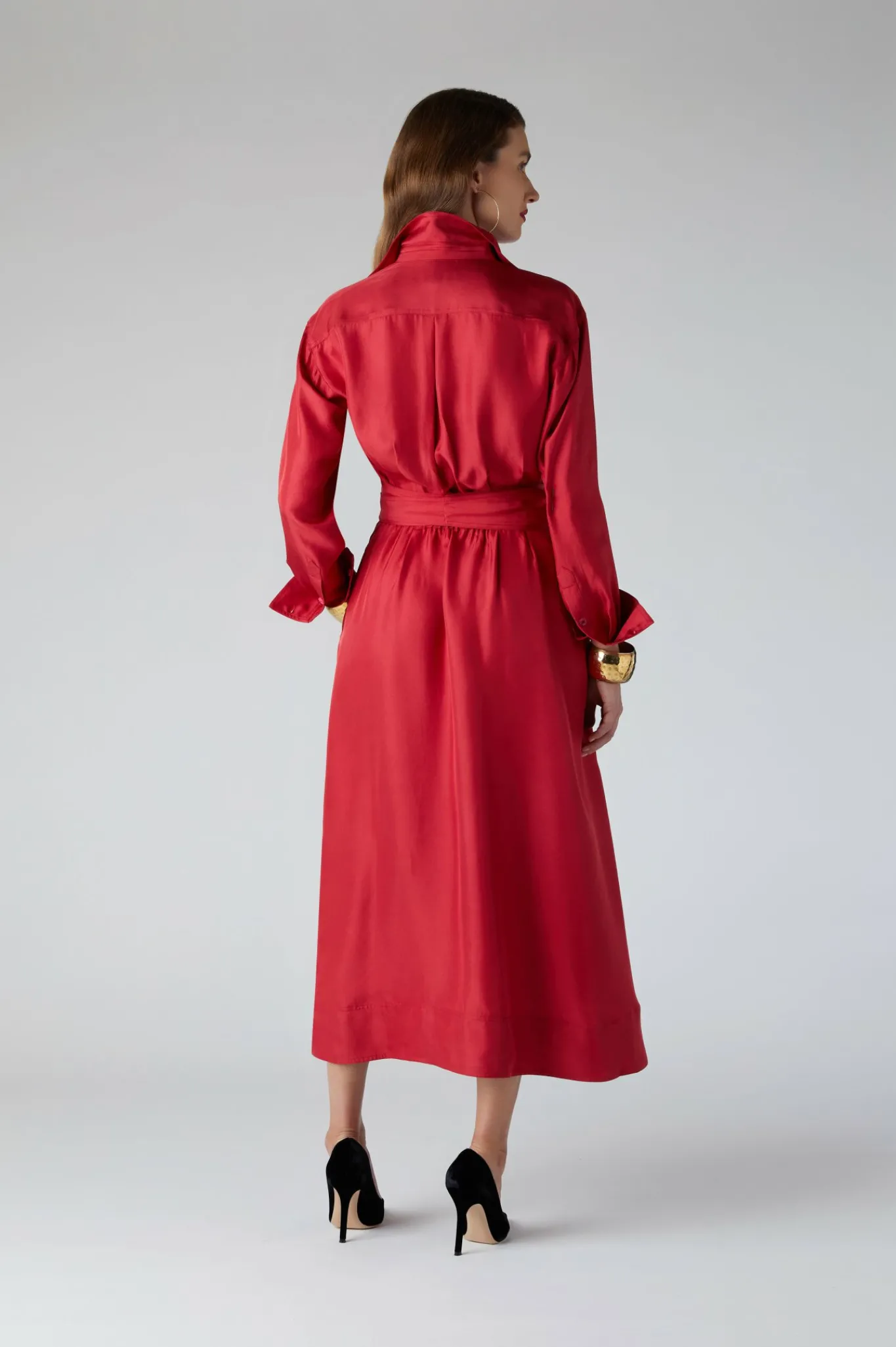 Edie Silk Full Skirt Shirt Dress*Jasper Conran Store