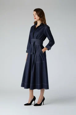 Ella Denim Full Skirt Shirt Dress*Jasper Conran Shop