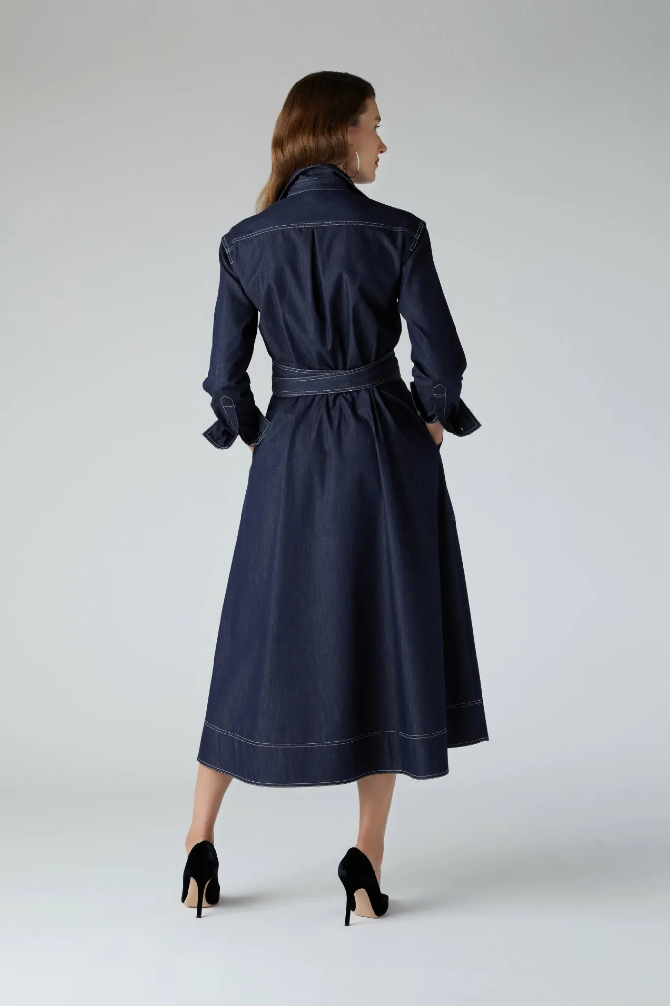 Ella Denim Full Skirt Shirt Dress*Jasper Conran Shop