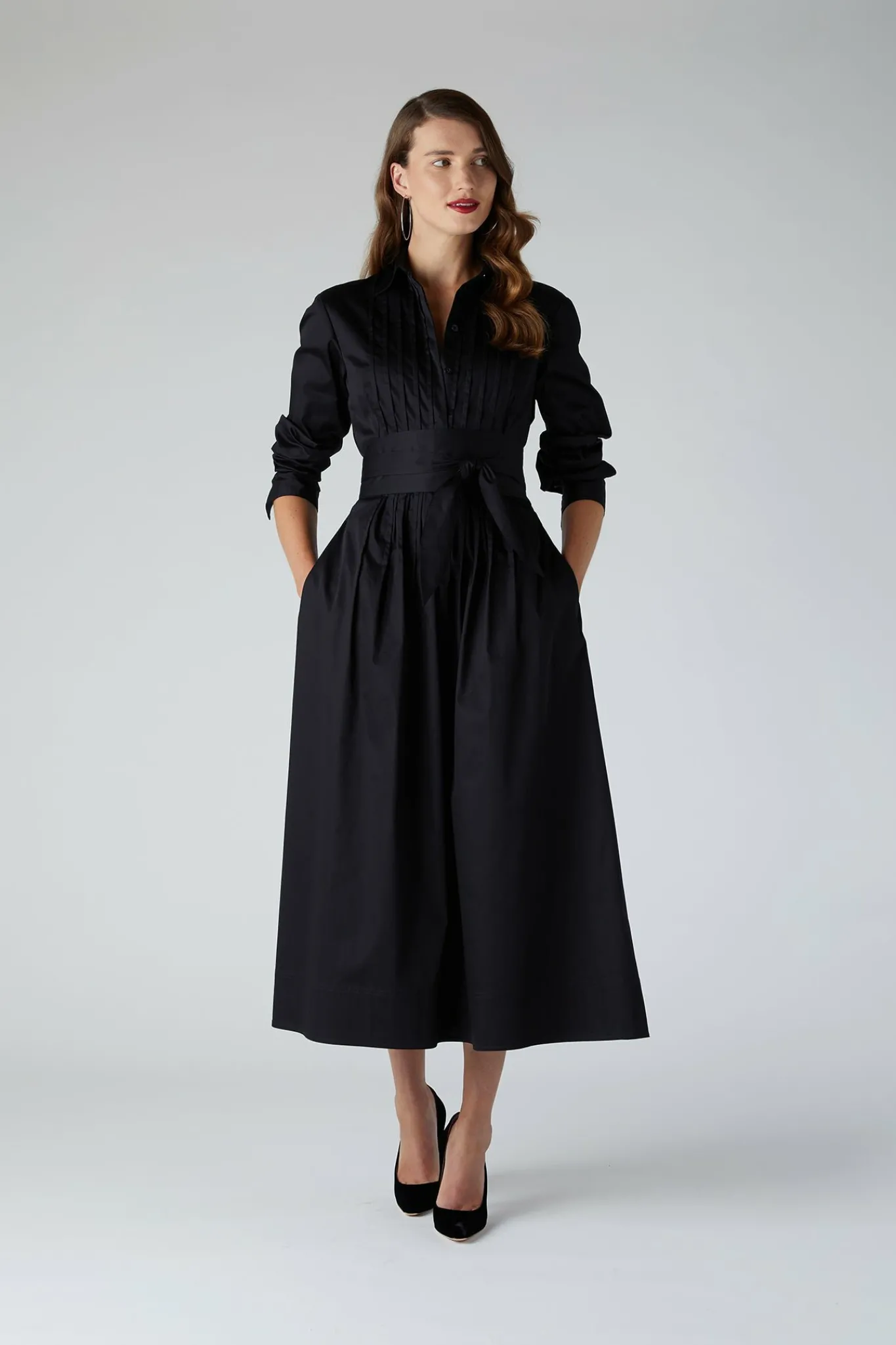 Emily Pintuck Full Skirt Shirt Dress*Jasper Conran Cheap
