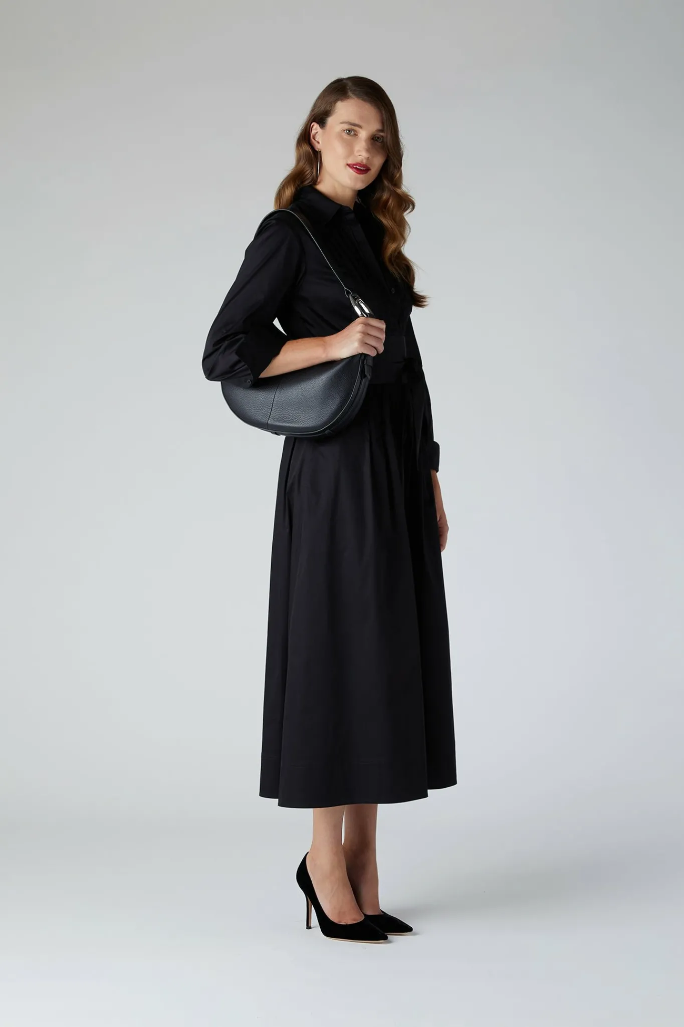 Emily Pintuck Full Skirt Shirt Dress*Jasper Conran Cheap