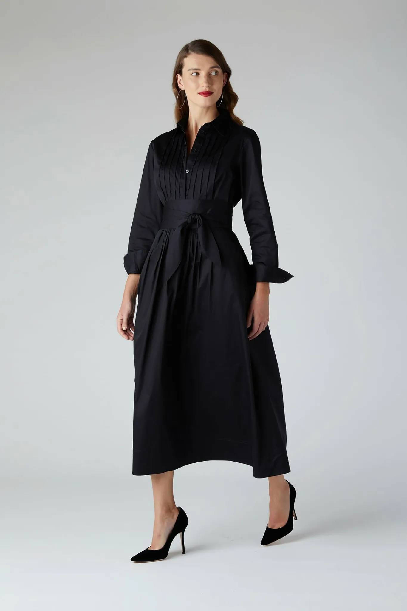 Emily Pintuck Full Skirt Shirt Dress*Jasper Conran Cheap