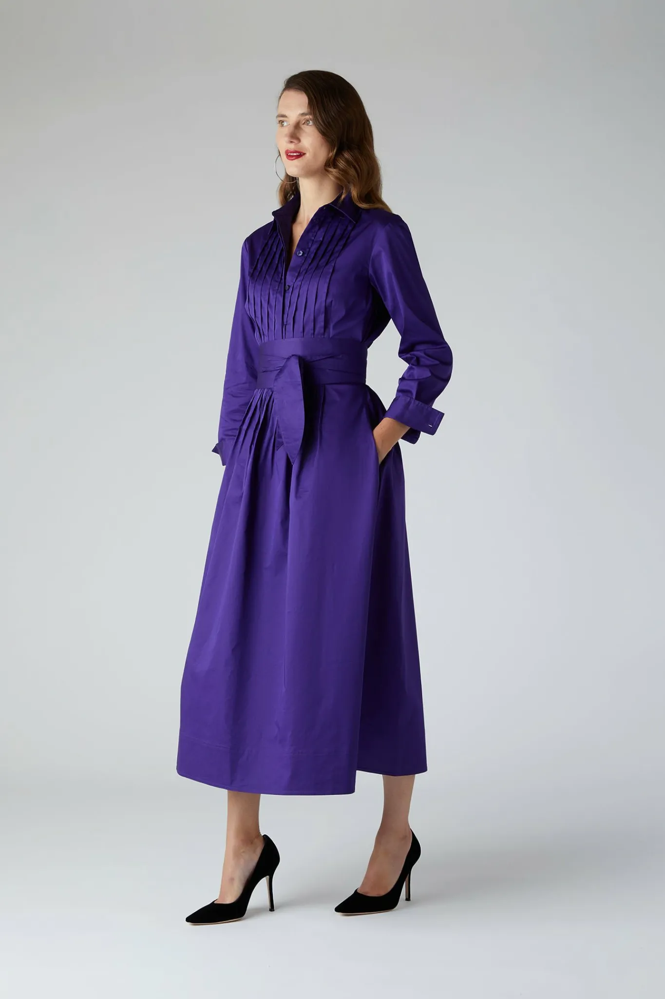 Emily Pintuck Full Skirt Shirt Dress*Jasper Conran Clearance