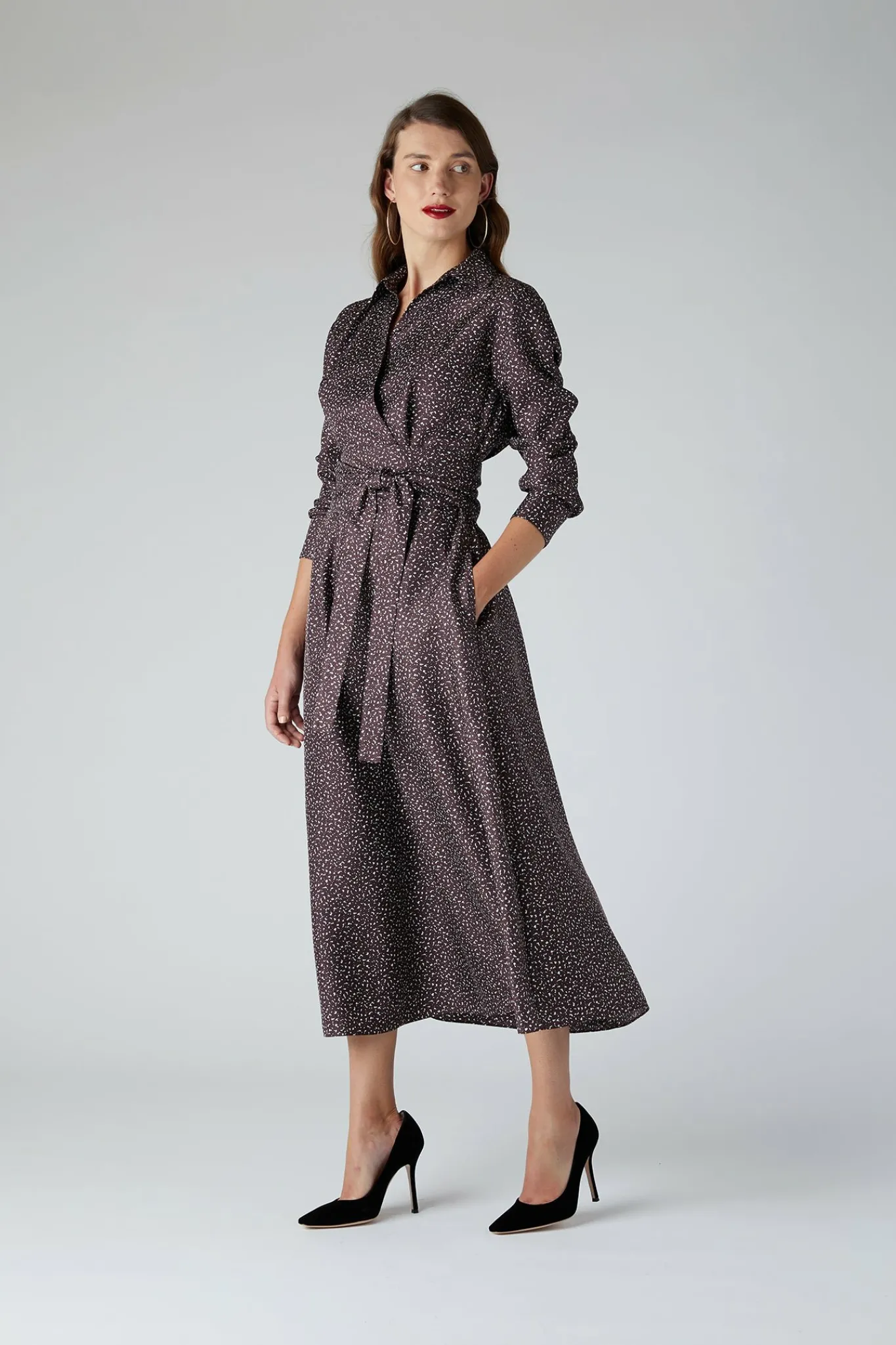 Emma Full Skirt Printed Silk Wrap Dress*Jasper Conran Shop