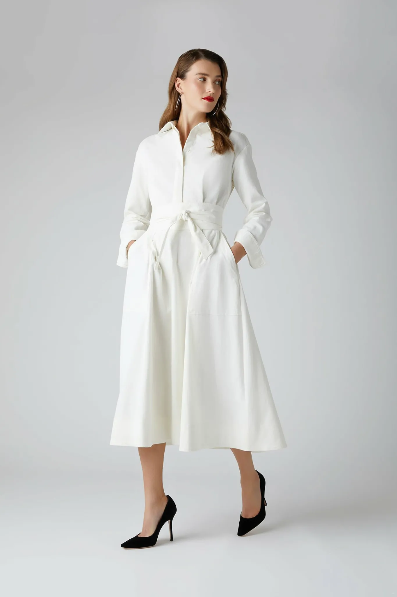 Esme Cord Full Skirt Shirt Dress*Jasper Conran Outlet