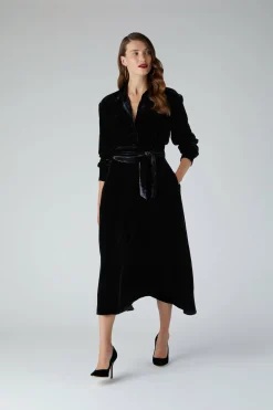 Eve Silk-Blend Velvet Shirt Dress*Jasper Conran Discount