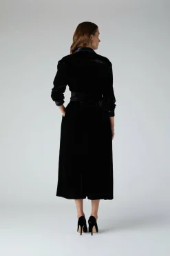 Eve Silk-Blend Velvet Shirt Dress*Jasper Conran Discount