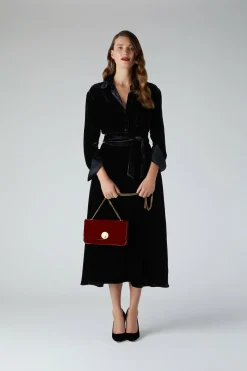Eve Silk-Blend Velvet Shirt Dress*Jasper Conran Discount